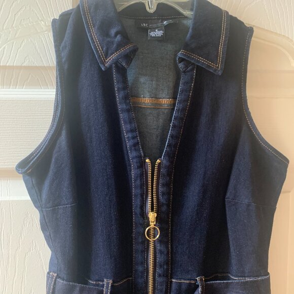 Dark stretch denim fitted INC dress. Falls below the knee. - Picture 2 of 8